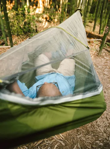 Hamak ENO JungleLink Hammock System - charcoal/evergreen