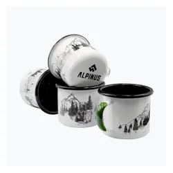 Kubek turystyczny Alpinus Emaliowany Niedźwiedź biały