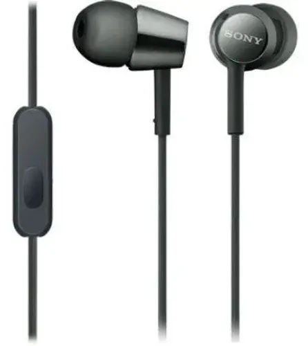 Słuchawki przewodowe Sony MDR-EX155APB Dokanałowe Mikrofon Czarny