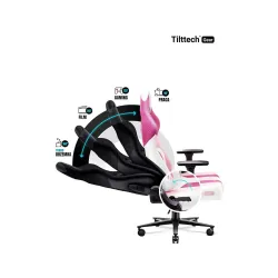 Fotel Diablo Chairs X-Player 2.0 Normal Size Gamingowy do 150kg Skóra ECO Tkanina Marshmallow pink