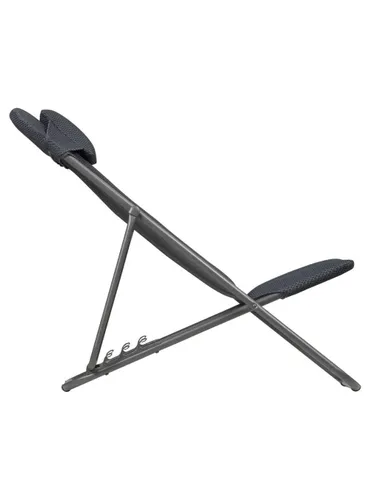 Leżak z zagłówkiem Lafuma Mobilier Maxi Transat Plus BeComfort® - dark grey