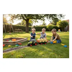 Zdalnie sterowany samochód COIL traktor na pilota z przyczepą i belami słomy