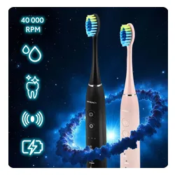 Szczoteczka soniczna BERDSEN Galaxy Duo (2 sztuki) Czarny + Różowy