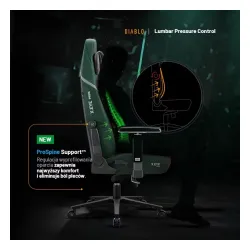 Fotel Diablo Chairs X.Eye Prime, Normal Size, Forest Green Gamingowy do 140kg Ciemny Zielony