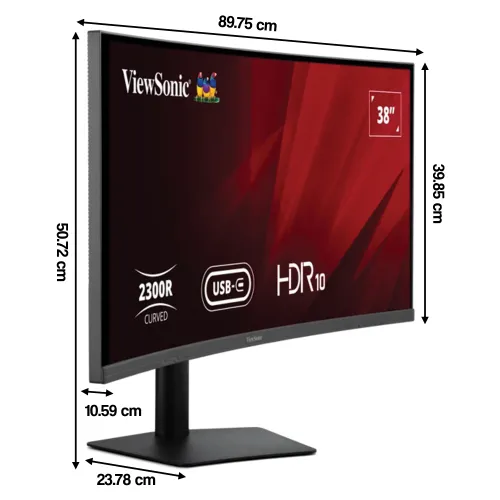 Monitor VIEWSONIC VA3820C 38" 3840x1600px IPS 75Hz