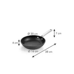 TESCOMA TitanPower 20 cm czarna - patelnia tytanowa nieprzywierająca