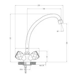 Bateria NEO Teno BON 060D Chrom Stal szlachetna