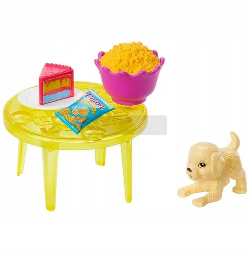 LALKA BARBIE POKÓJ ZABAW duży zestaw 2 lalki, piesek, kotek + akcesoria HYT64