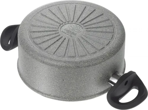 Garnek granitowy indukcyjny z 2 uchwytami BALLARINI FERRARA 24 cm Grafitowy