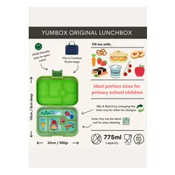 Okul için öğle Yemeği Kutusu Yumbox Original-matcha green / komik canavarlar tepsisi