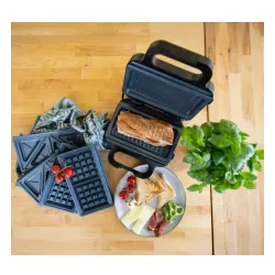 Opiekacz Kohersen Black Matt NX CERAMIC 3w1 Compact Trójkąty Gofry Panini 750W