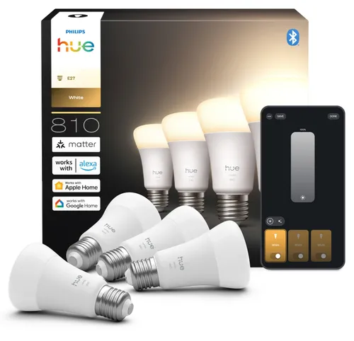 Inteligentna żarówka LED PHILIPS HUE 929003856006 7W E27 Bluetooth, ZigBee (4 szt.)