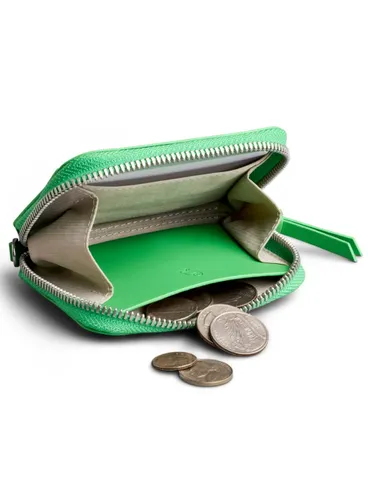 Кошелек Bellroy Folio Piccolo, кожаный, неоново-зеленый