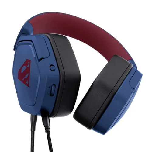 Słuchawki bezprzewodowe z mikrofonem Trust GXT 492SM Nauszne Niebieski Superman