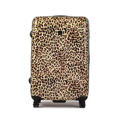 Большой жесткий чемодан Saxoline Trolley L 1440h0. 71. 10 Leopard