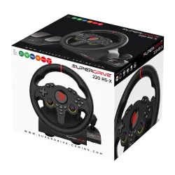 Kierownica Subsonic SuperDrive 220 RS-X z pedałami do PC, Xbox, PS4, Switch, Switch 2