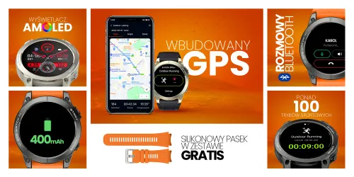 Smartwatch Manta Activ X 47mm GPS черный