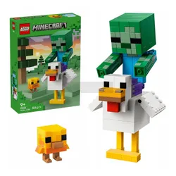 LEGO Minecraft 21582 Kurzy jeździec CHICKEN JOCKEY, zestaw klocków 9+
