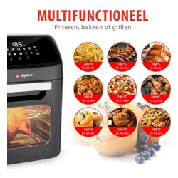 Air Fryer Frytkownica beztłuszczowa ALPINA 871125219568 12l z okienkiem do obserwacji postępów gotowania