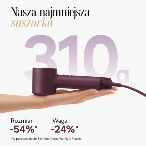 Suszarka do włosów SkinVibe Nova PlasmaGo Zimny nawiew 1100W 2 prędkości 4 temperatury Eggplant