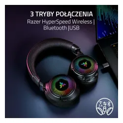 Słuchawki bezprzewodowe z mikrofonem Razer Kraken V4 Nauszne Czarny