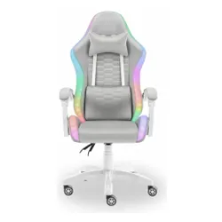 Fotel HELL'S CHAIR HC-1000 LED RGB Kids Szary
