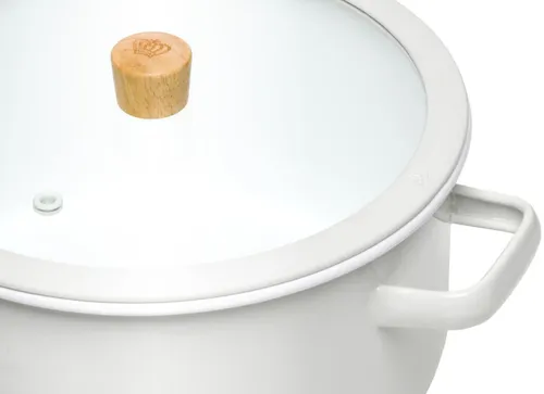 Garnek GERLACH Natur Enamel 20 cm Biały