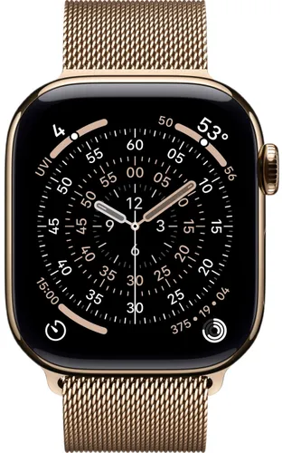 Apple Watch 11 GPS + Cellular 42mm koperta z tytanu (złoty) + bransoleta mediolańska (złoty)