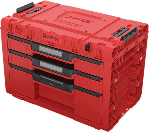 Skrzynka narzędziowa QBRICK System Prime Drawer 3 Toolbox Expert Red Ultra HD