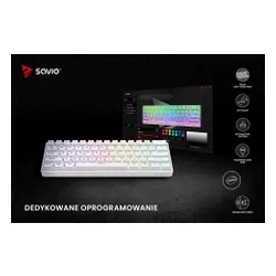 Klawiatura mechaniczna Savio Whiteout X2 Outemu Red Hot Swap Biały