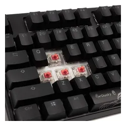 Klawiatura mechaniczna Ducky One 2 Backlit PBT RGB - Cherry MX Silent Red - czarny