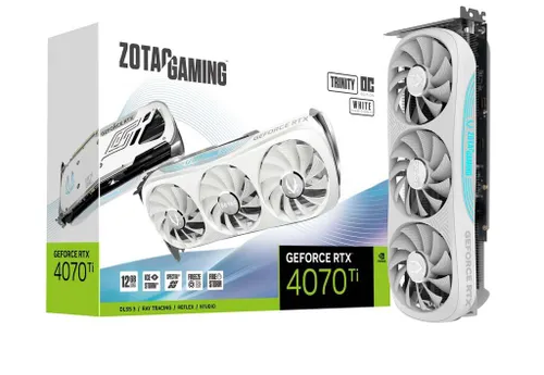 Karta graficzna Zotac GeForce RTX 4070 Ti Trinity OC White Edition 12GB GDDR6X 192bit DLSS