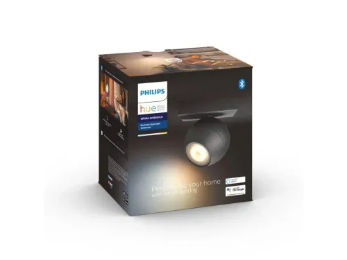 Oświetlenie punktowe Philips Hue White Ambiance Buckram 929003048501 bez pilota Czarny