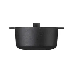 SKEPPSHULT Noir 5 l czarny - garnek żeliwny z pokrywką