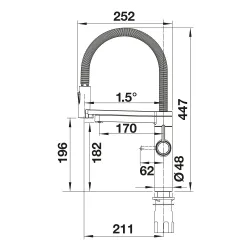 Bateria BLANCO EVOL-S Pro 527430 z filtrem Satynowe złoto