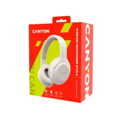 Słuchawki bezprzewodowe Canyon BTHS-3 Nauszne Bluetooth 5.1 Beżowy