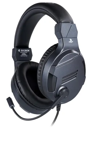 Słuchawki przewodowe z mikrofonem BigBen PS4 Gaming Headset V3 Nauszne Szary