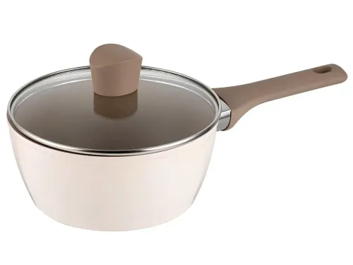 Rondel aluminiowy nieprzywierający z pokrywką FLORINA MOKKA 20 CM 2,1 l