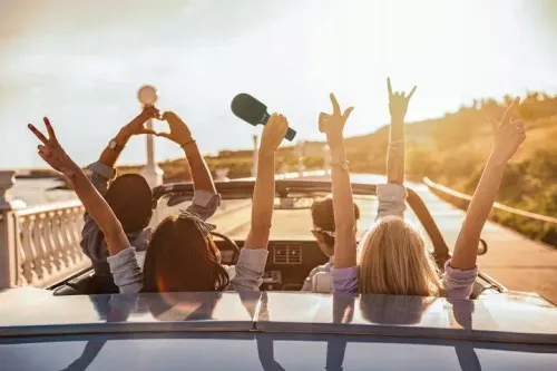 Mikrofon z głośnikiem Bluetooth Forever BMS-500 5W Czarny