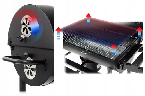 Grill Węglowy BARIL Ogrodowy BECZKA Składane półki POPIELNIK Corciano
