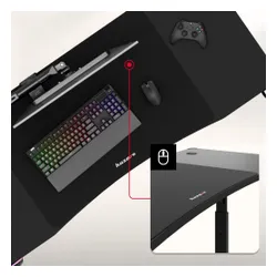 Biurko gamingowe HUZARO Hero 3.6 RGB Czarny