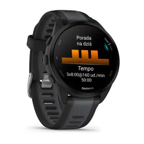 Smartwatch Garmin Forerunner 165 43mm GPS Czarny