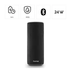 Динамик Bluetooth Hama Pipe 3.0 24W черный