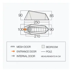 Namiot trekkingowy 1-osobowy Vango Soul 100 deep blue