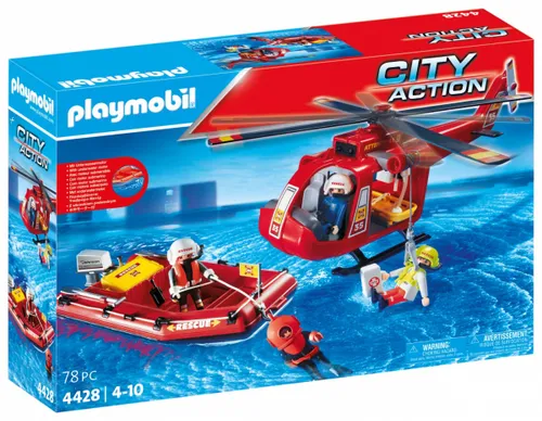 Playmobil City Набор фигурок 4428 Спасательный вертолет с понтоном