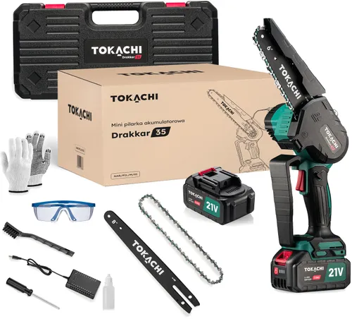 Piła łańcuchowa akumulatorowa TOKACHI 21V Drakkar 35 2x3Ah