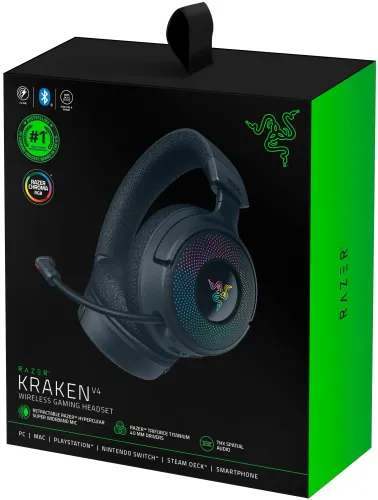 Słuchawki bezprzewodowe z mikrofonem Razer Kraken V4 Nauszne Czarny