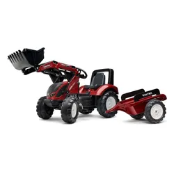 Traktor Na Pedały Dla Dzieci 3-6 Lat Do 50Kg Falk Valtra Przyczepa Łyżka Klakson