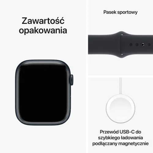 Apple Watch 9 GPS + сотовый 45 мм алюминиевый Север / Север Спортивный ремешок S / M