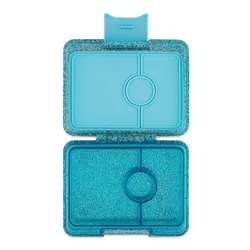 Śniadaniówka / lunchbox dziecięcy Yumbox Snack - twinkle aqua glitter / aqua clear